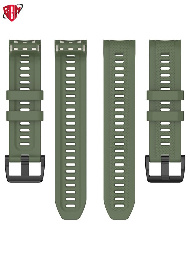 BGM Watch Band Strap For Garmin Approach S70 42mm 20mm Sports Silicone Watch Band(White)  - Image 4