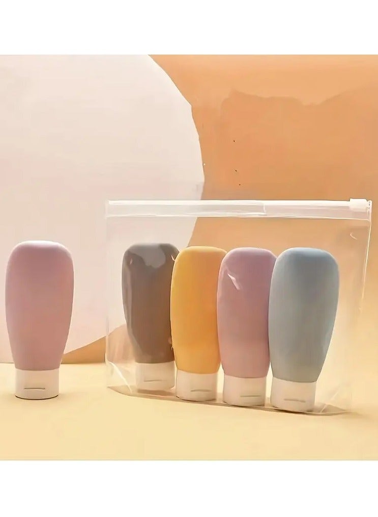 Rozino 4pcs Travel Bottles For Toiletries, Travel Size Containers Leak Proof Refillable Squeezable Travel Accessories For Shampoo Conditioner Lotion - Image 1