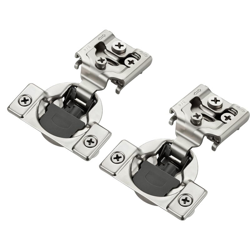 JOY DECOR JOYDECOR 60 Packs 30 Pairs 34 Inch Overlay Soft Close Hinges Satin Nickel Concealed Hidden Cabinet Hinges Stainless Steel for Face Frame Kitchen Cabinet Doors 105 Degree - Image 2