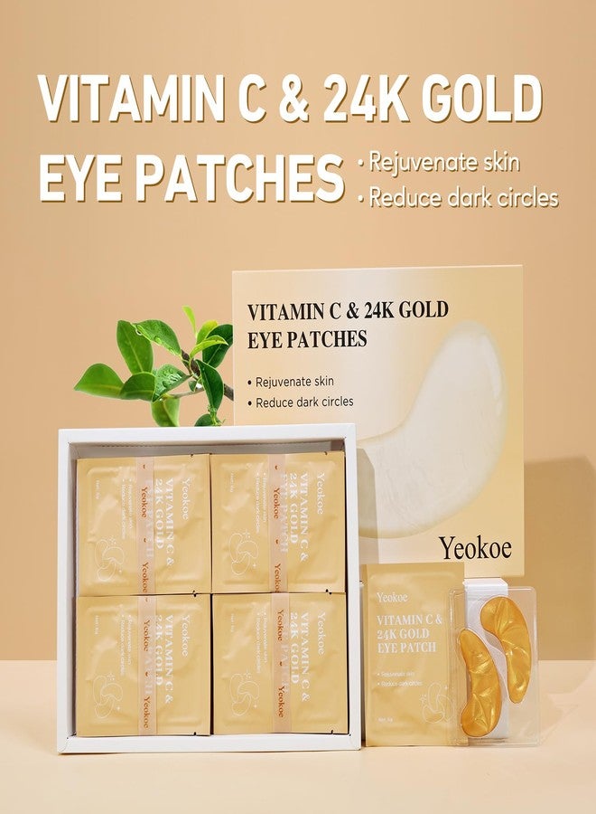 Yeokoe Under Eye Patches for Dark Circles,Puffy Eyes,20 Pairs Face Masks SkinCare With Vitamin C and 24k Gold - Image 2