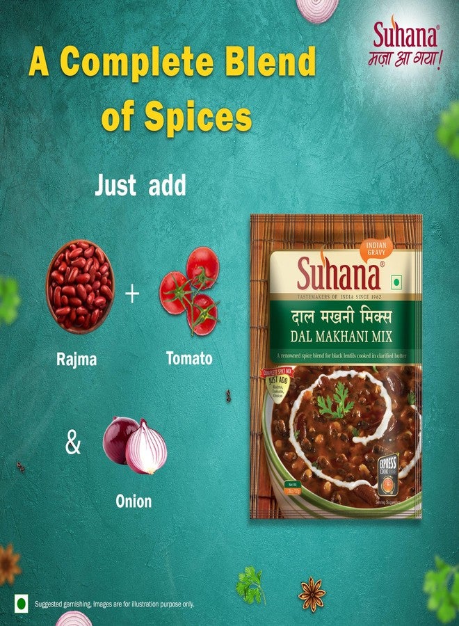 Suhana Dal Makhani Spice Mix 50g Pouch - Pack of 8 - Image 4