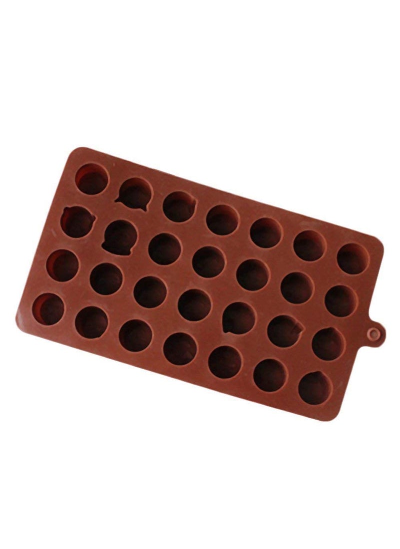 svk dream SVK Dream 28 Cavity Smiley Faces Brown Chocolate Mould, Ice Mould, Chocolate Decorating Mould  - Image 4