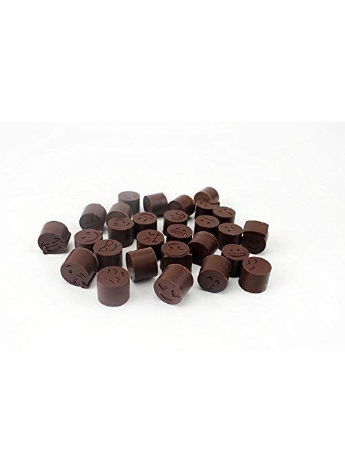 svk dream SVK Dream 28 Cavity Smiley Faces Brown Chocolate Mould, Ice Mould, Chocolate Decorating Mould  - Image 3