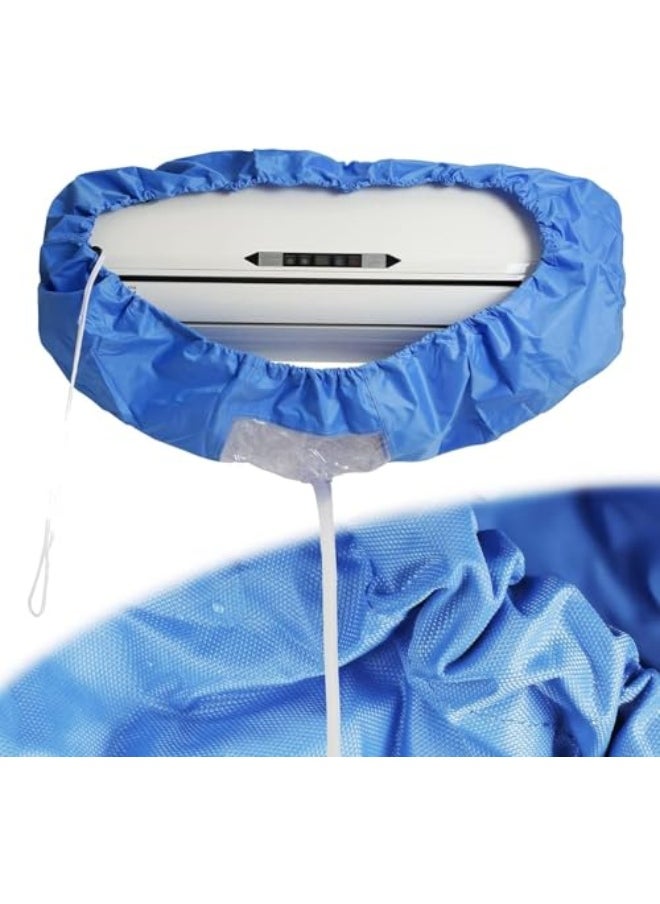Generic كيس غطاء تنظيف مكيف سبليت يثبت على الحائط، أنبوب مياه بطول 3.2 متر، مجموعة واقية للتنظيف من الغبار، قماش آمن غير سام، حجم كبير يصل إلى 36000 وحدة حرارية بريطانية  - Image 1