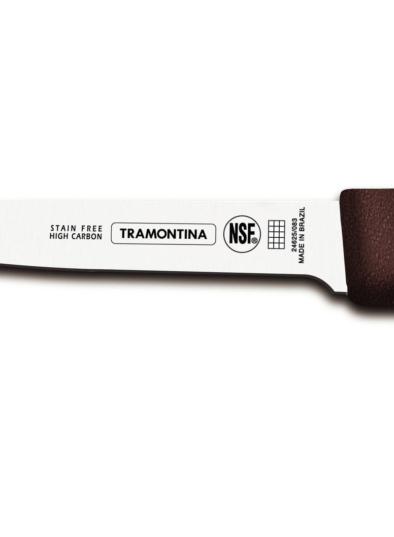 TRAMONTINA Since 1911,Made in Brazil-  Professional 4 Inches Paring Knife with Stainless Steel Blade and Brown Polypropylene Handle with Antimicrobial Protection,  - Image 2