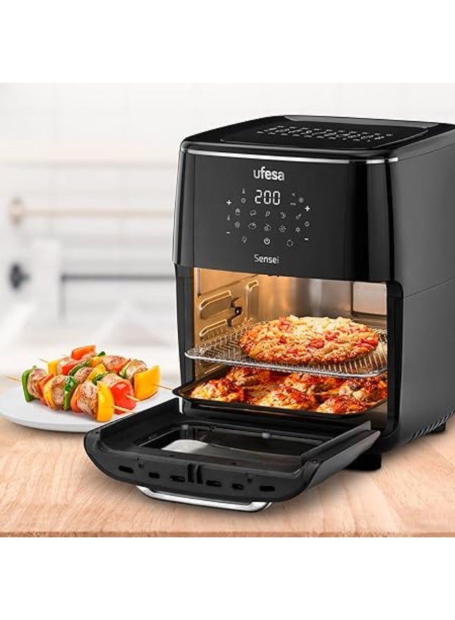 أوفيسا Ufesa Sensei XXL Hot Air Fryer, 12 L, Oil-Free AirFryer, 10 Programmes, Power 1700 W, Timer, Temperature 200 °C, 6 Accessories, BPA-Free, 12 Litres - Image 2
