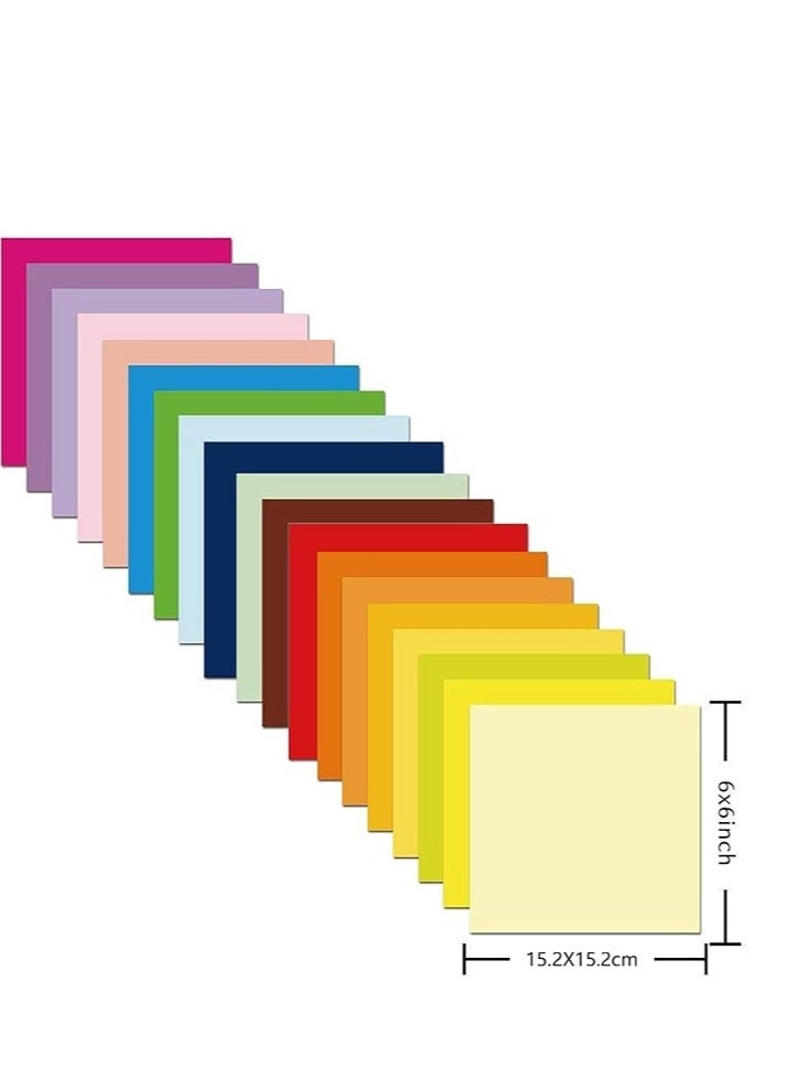 Flamingo 100 Sheets 10 Color Origami Paper For Kids Double Sided Origami Squares In Vivid Colors 6 Inch Easy Fold For Arts Craft - Image 2