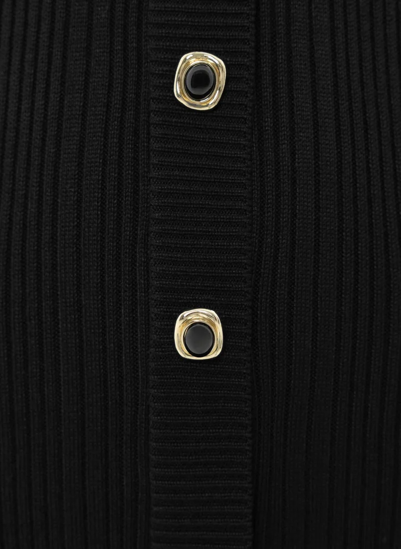 Lichi  Rib-knit midi dress with contrasting details for Women | Best Price UAE