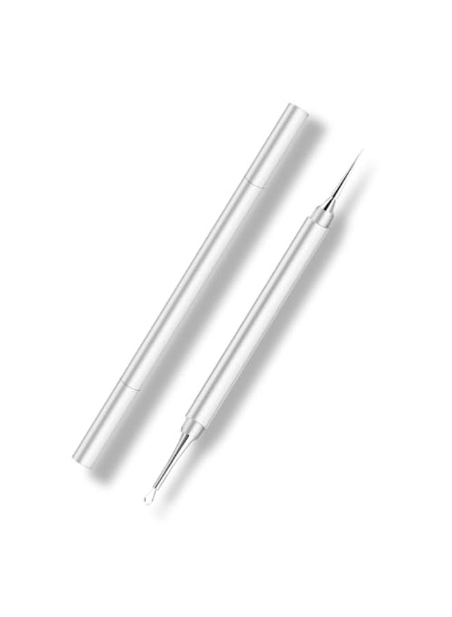 Sestball 2in1 Professional Stainless Steel Acne Removal Needle Whitehead Blackhead Remover Tool Pimples Comedone Extractor Removal Tool Double Ended Needle with Cap Removal for Nose Face ToolsSliver - Image 1