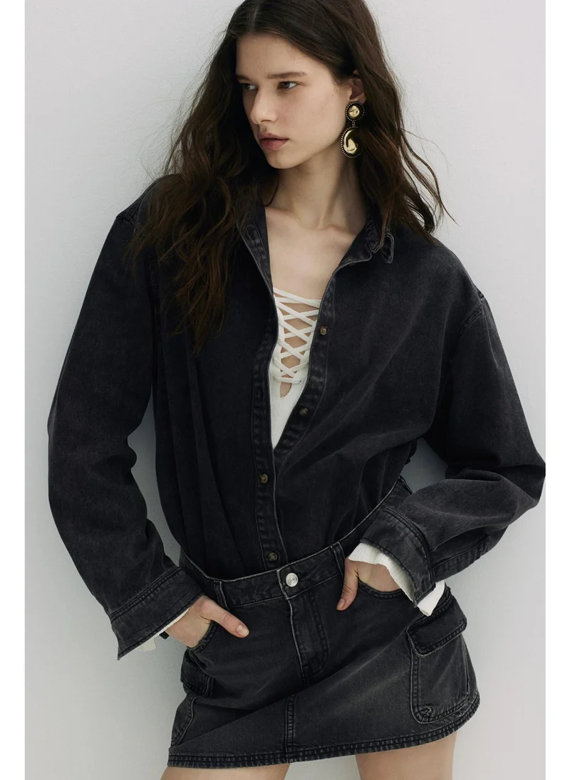 H&M Oversized denim shirt