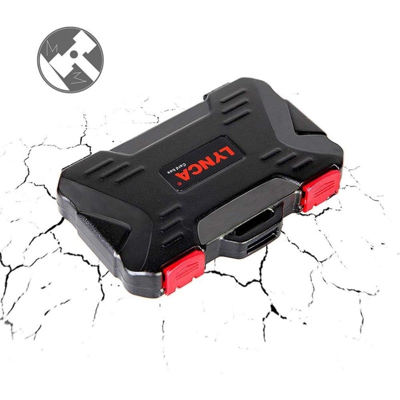 Durable and Portable Memory Card Case, KH10 Hard Case for SD, MicroSD, CF – Shockproof, Water-Resistant, Professional Storage - Image 2