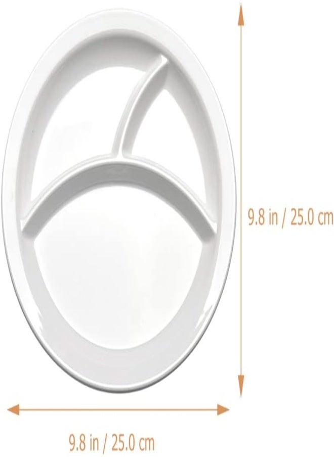 AKDC - Serving Tray Round Divided Plates Dessert Serving Trays: Portion Control Diet Plates Lunch Dish Pasta Dish Sauce Plate For Kids Pizza Steak Pasta Salad Kids Plate - Image 1