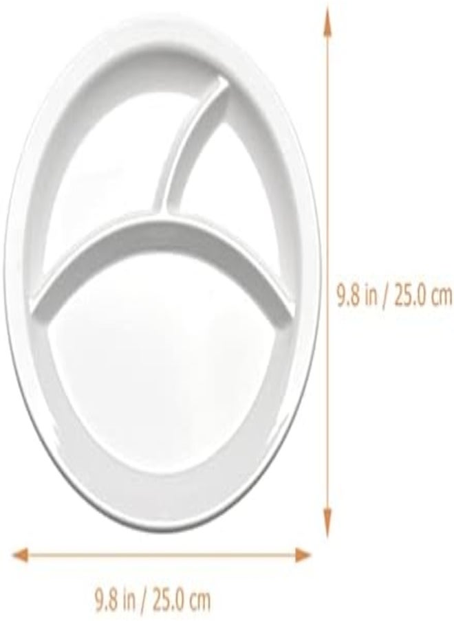 AKDC - Serving Tray Round Divided Plates Dessert Serving Trays: Portion Control Diet Plates Lunch Dish Pasta Dish Sauce Plate For Kids Pizza Steak Pasta Salad Kids Plate - Image 1