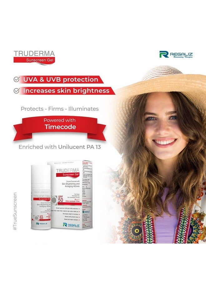 Regaliz Truderma Silicone Sunscreen For All Skin Type Gel Spf 50+ | Skin Brightening & Anti-Aging | Broad Spectrum Uva & Uvb Protection | Pack of 2 - Image 3