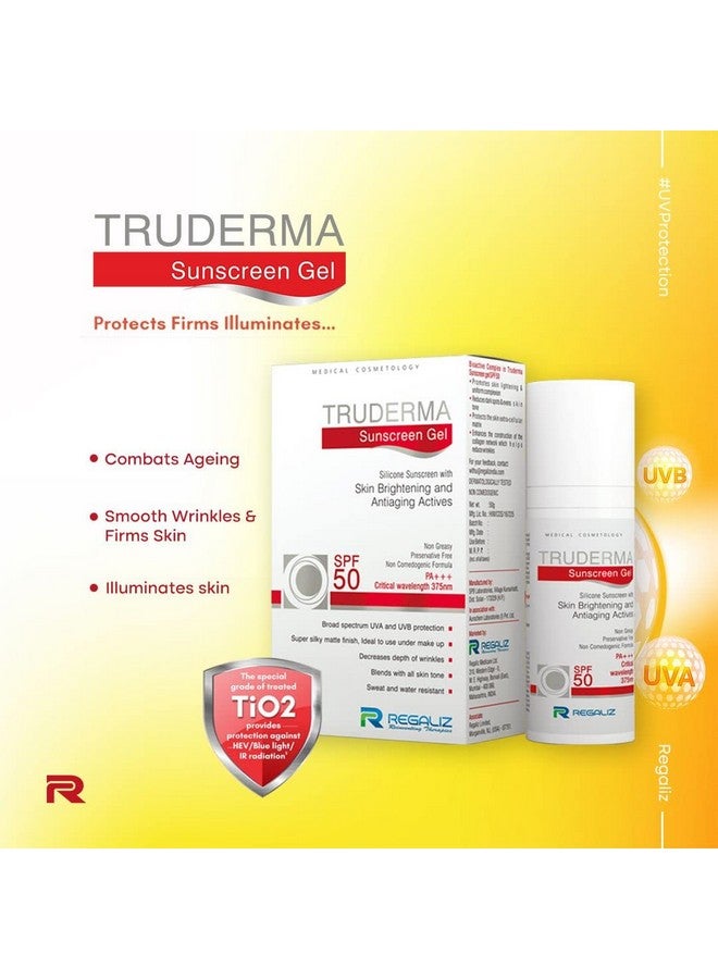 Regaliz Truderma Silicone Sunscreen For All Skin Type Gel Spf 50+ | Skin Brightening & Anti-Aging | Broad Spectrum Uva & Uvb Protection | Pack of 2 - Image 5