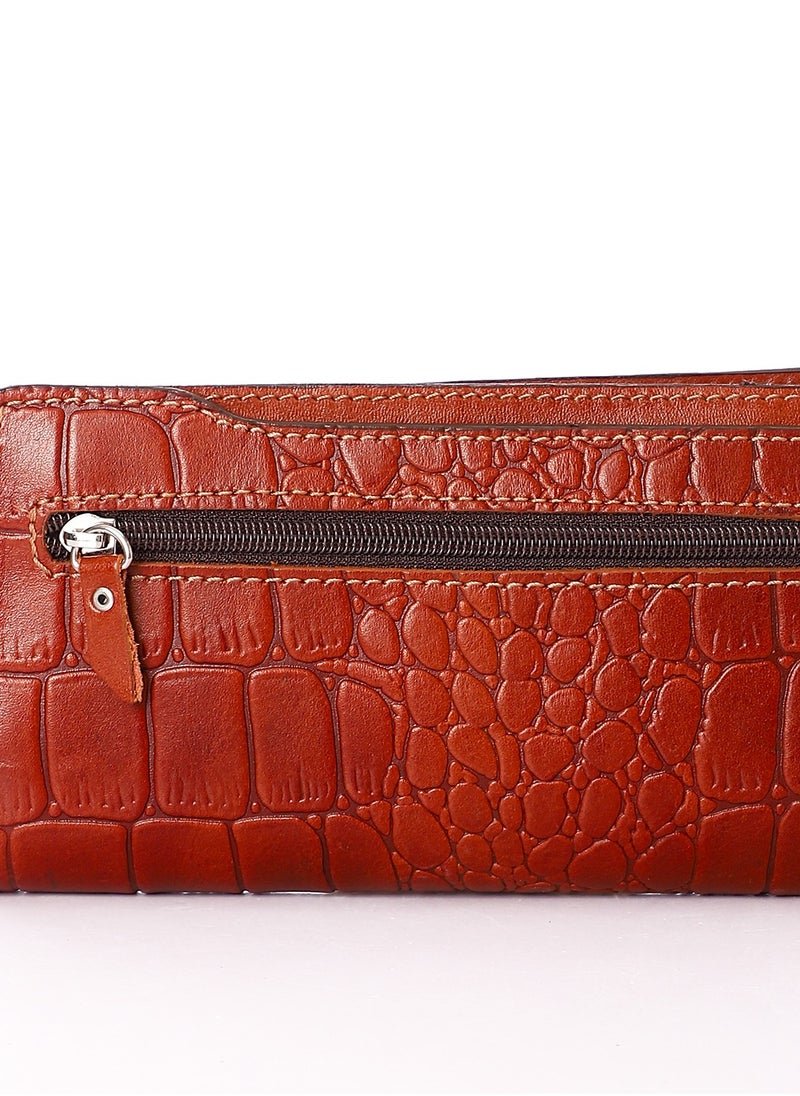 Generic - Top leather (RO 304) Women handbag Leather Zip Around Phone Large Capacity Ladies Travel Purse Wristlet - Image 1
