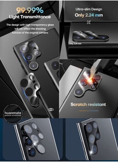huanmate 2 in 1 Samsung Galaxy S24 Ultra Screen & Camera Protector - High Transparency Full Coverage Shield for Scratch & Impact Protection - Screen & Camera Protector for Samsung Galaxy S24 Ultra  - Image 3