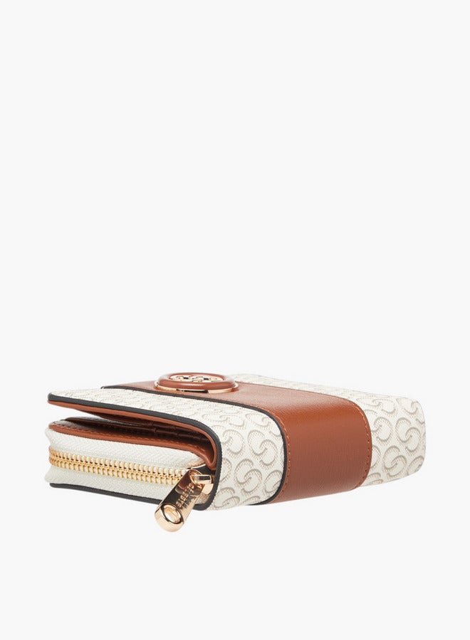 Celeste Monogram Print Zip Around Wallet  - Image 4