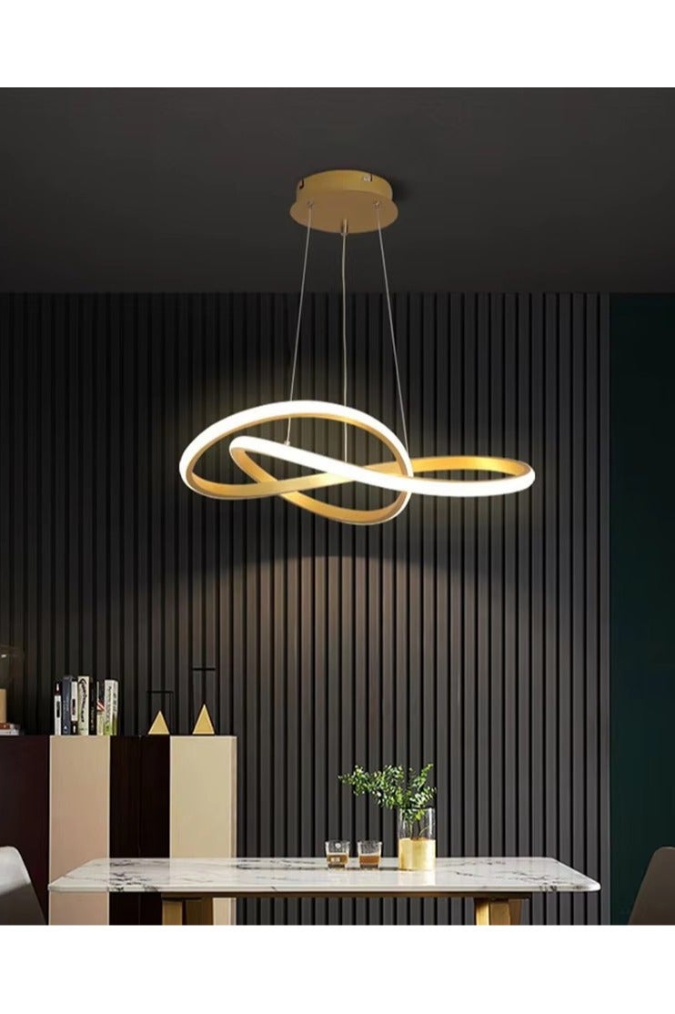 NERFA 🌟 Luxury Gold Frame LED Chandelier – 3-Color Adjustable Modern Light - Image 1