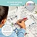 eatsleepdoodle طقم بيجامة ملونة للأطفال من eatsleepdoodle - فن قابل للارتداء - بيجامة ديناصور للأولاد تشمل علامات قابلة للغسل - ملابس نوم ممتعة وإبداعية - قطن قابل لإعادة الاستخدام - فكرة هدية للأطفال - Image 2