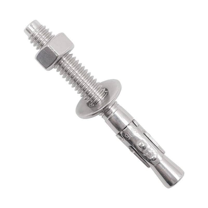 Horiznext 5/16"x 2-3/4" inch Stainless Steel Standard Strong Wedge Anchor, Fasteners for Concrete (4 pcs) - Image 1