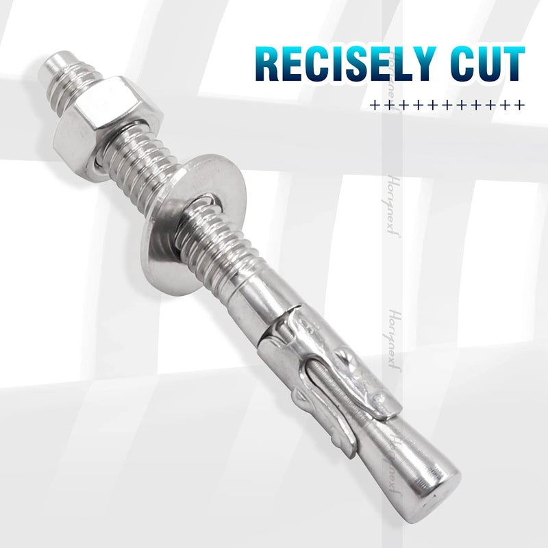 Horiznext 5/16"x 2-3/4" inch Stainless Steel Standard Strong Wedge Anchor, Fasteners for Concrete (4 pcs) - Image 4