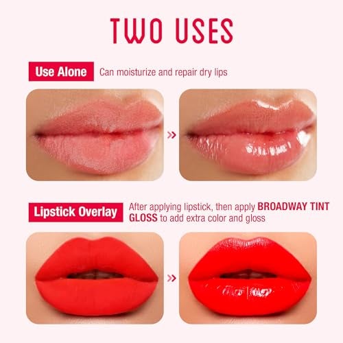 Ruby Kisses Broadway Vita-Lip Tinted & Clear Lip Gloss Set (11 Pack) Ultra-Hydrating & Soothing Formula with Vitamins, High-Shine Non-Sticky Lip Balm with Rosehip+Coconut Oil, Pink & Brown Shades - Image 4