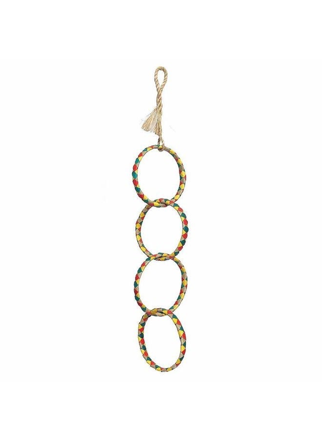 Planet Pleasures 4 Ring Chain 17" Small Bird Toy - Image 1