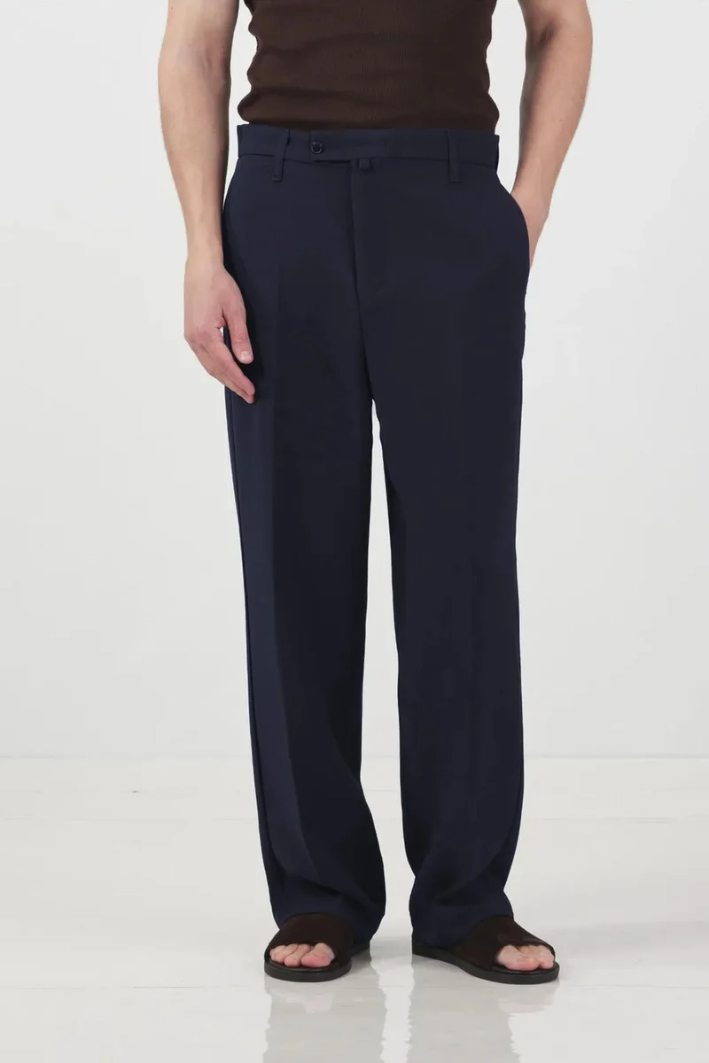 GIESTO Men's Mid-Waist Straight-Leg Knit Pants