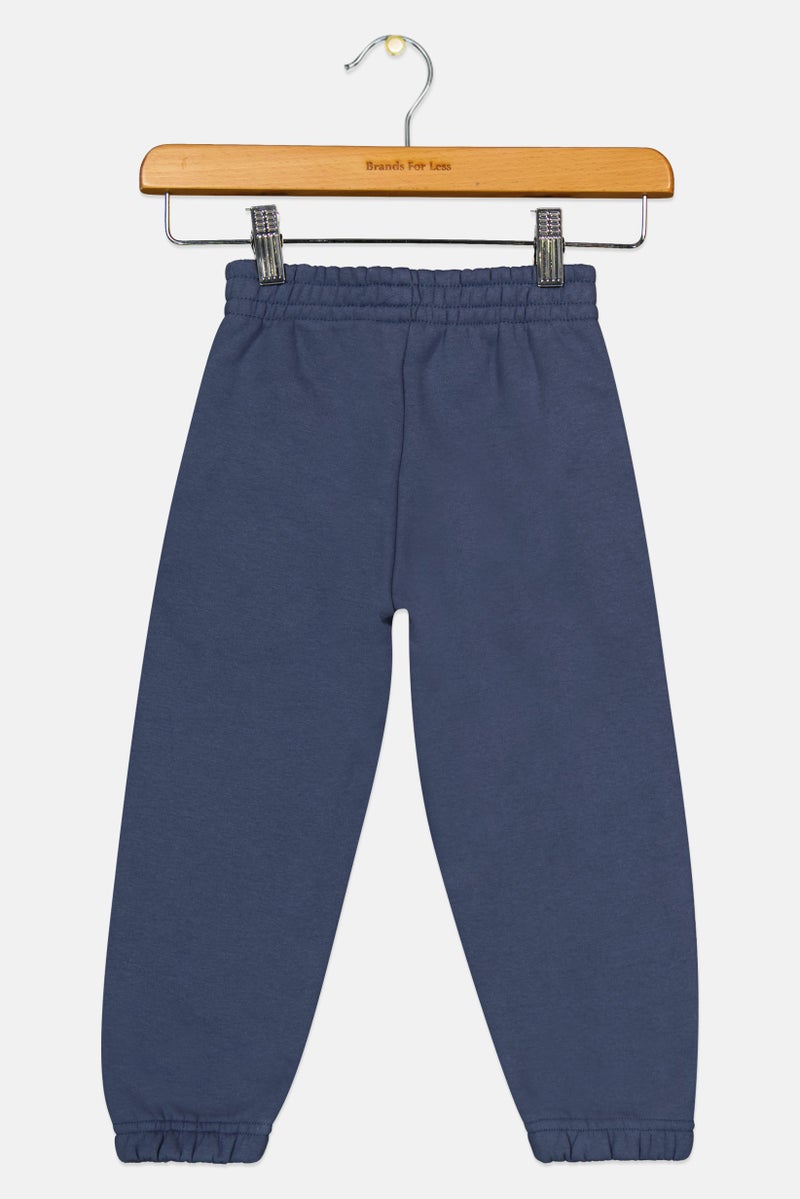 The Giving Movement Kids Boy Brand Logo Jogger Pants, Slate Blue - Image 3