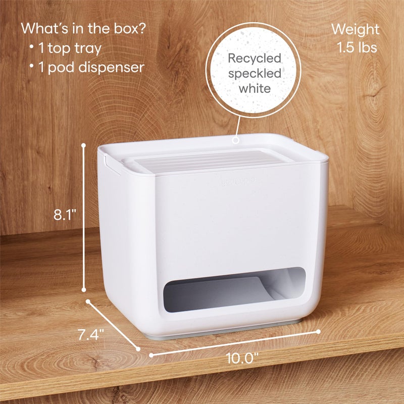 YouCopia SinkSuite Trash Bag Dispenser, Standing Garbage Bag Organizer with Removable Lid and Cradle for Storage, Speckled White - Image 2
