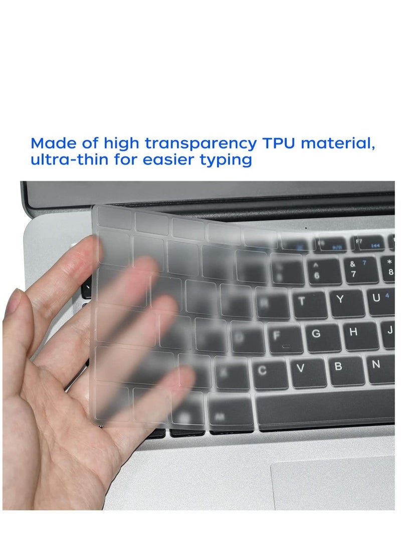 1Pack Clear Ultra Thin TPU Keyboard Cover for 2025-2021 M4/ M3/M2/M1 Pro/Max Chip MacBook Air 15.3"/13.6" A3241/A3114/A2941/A3240/A3113/A2681 MacBook Pro 14"/16" A3112/A3401/A3185/A2442/A2779/A3403/ A3186/A2485/A2780/A2991, US Layout Keyboard Protector
