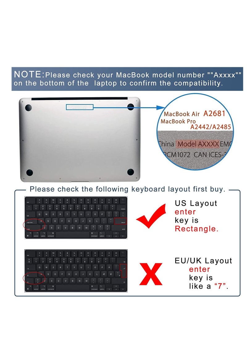 1Pack Clear Ultra Thin TPU Keyboard Cover for 2025-2021 M4/ M3/M2/M1 Pro/Max Chip MacBook Air 15.3"/13.6" A3241/A3114/A2941/A3240/A3113/A2681 MacBook Pro 14"/16" A3112/A3401/A3185/A2442/A2779/A3403/ A3186/A2485/A2780/A2991, US Layout Keyboard Protector