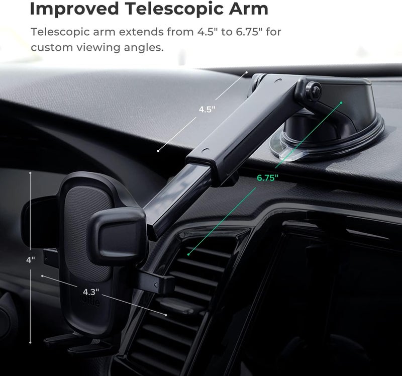 iOttie Easy One Touch 5 Dashboard & Windshield Universal Car Mount Phone Holder Desk Stand for -iPhone, Samsung, Moto, Huawei, Nokia, LG, Smartphones - Image 3