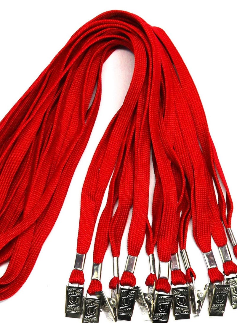 PARTNER 10-Piece Lanyard For Card Holders Red - Image 1