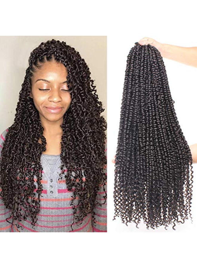 Leeven 8 Packs PreTwisted Passion Twists 12 Rootspack Synthetic Crochet Hair Extensions 22 Inch Ombre Crochet Passion Twist Braiding Hair Curly Ends Twist Hair2 - Image 1