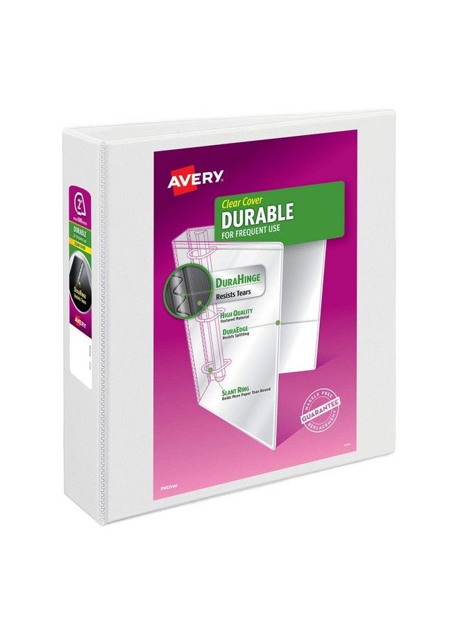 AVERY Durable View 3 Ring Binder 2 Inch Ezd Rings 1 White Binder (09501)  - Image 2