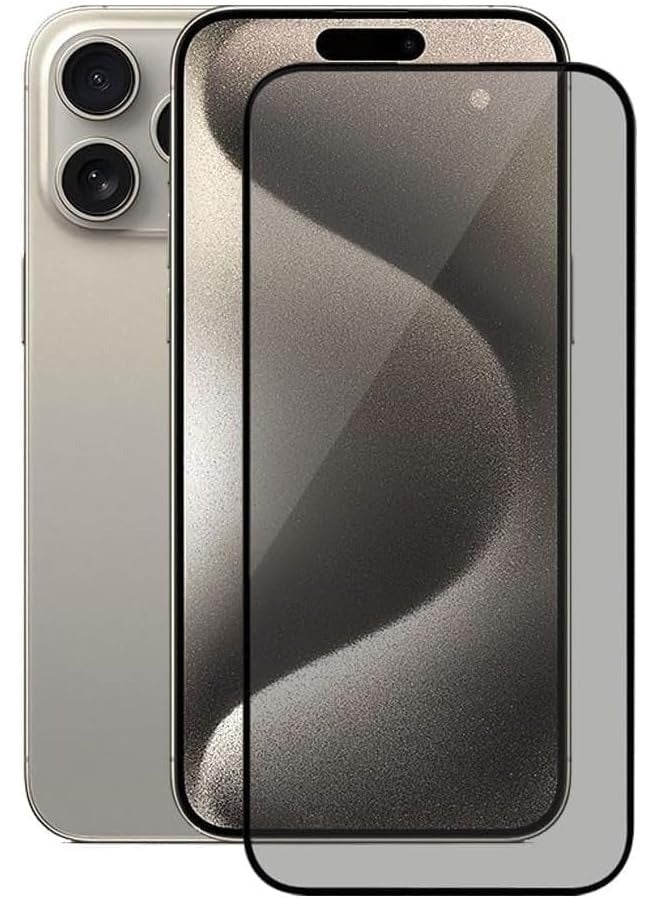PROMASS Premium Privacy Screen Protector for iPhone 16 Pro Max 9H Tempered Glass - Image 2