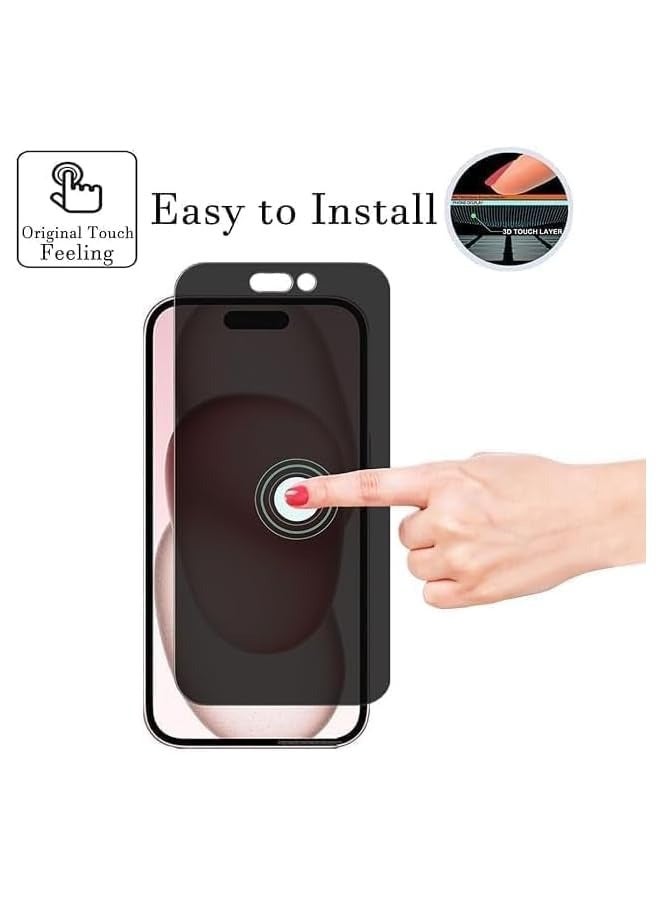 PROMASS Premium Privacy Screen Protector for iPhone 16 Pro Max 9H Tempered Glass - Image 4