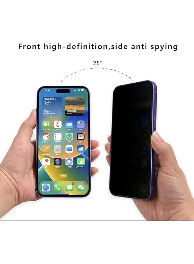 PROMASS Premium Privacy Screen Protector for iPhone 16 Pro Max 9H Tempered Glass - Image 5