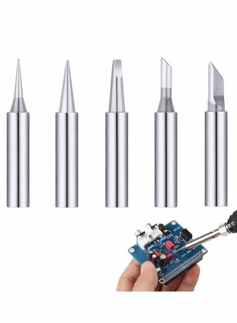 SYOSI Soldering Iron Tip, Universal Replacement Tip Lead Free Screwdriver, 900m Tool Kit for Station, Welding and Cutting (5 Pcs) - Image 1
