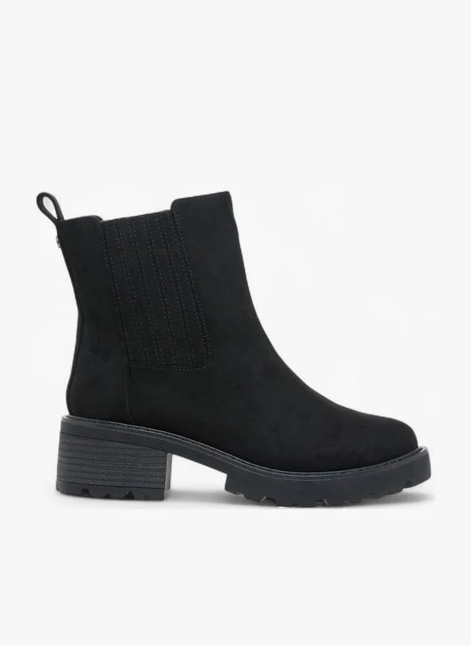 Lee Cooper Women'S Solid Chelsea Boots With Block Heels