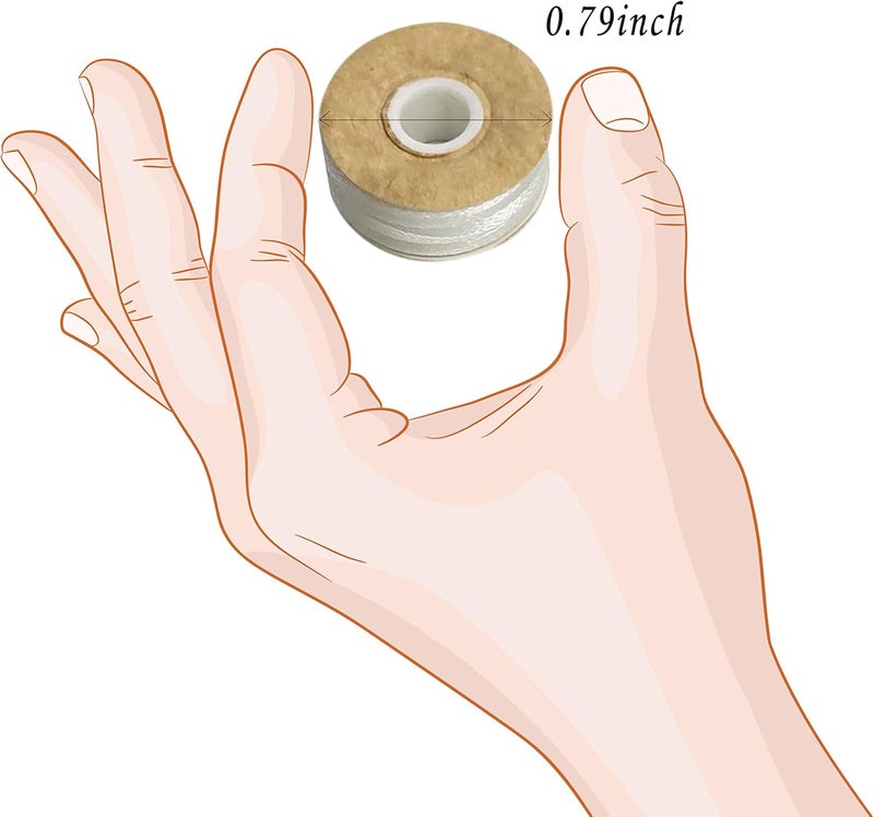 HimaPro 144 White Prewound Bobbins for Embroidery Machines Size L (SA155) Cardboard Sided Good for Brother, Babylock, Janome, Bernina, Husqvarna, Pfaff Embroidery Machines Etc (White) - 60 Weight - Image 4