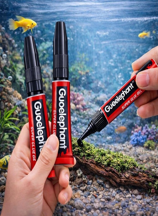 VAYINATO Aquarium (Guoelephant) Glue Quick-Dry Gel - Fish Safe Adhesive for Aquascaping Plants, Moss, Coral & Driftwood (2 Pcs) - Image 1