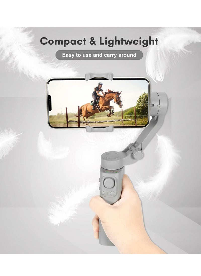 ELTRAZONE Foldable Gimbal Stabilizer for Smartphone – 3-Axis Shake-Free Phone Gimbal Vlog Stabilizer, Max 260g Load, Horizontal & Vertical Modes, Face Tracking, Zoom, Timelapse, Mini Tripod Included – Compatible with iPhone & Android  - Image 2