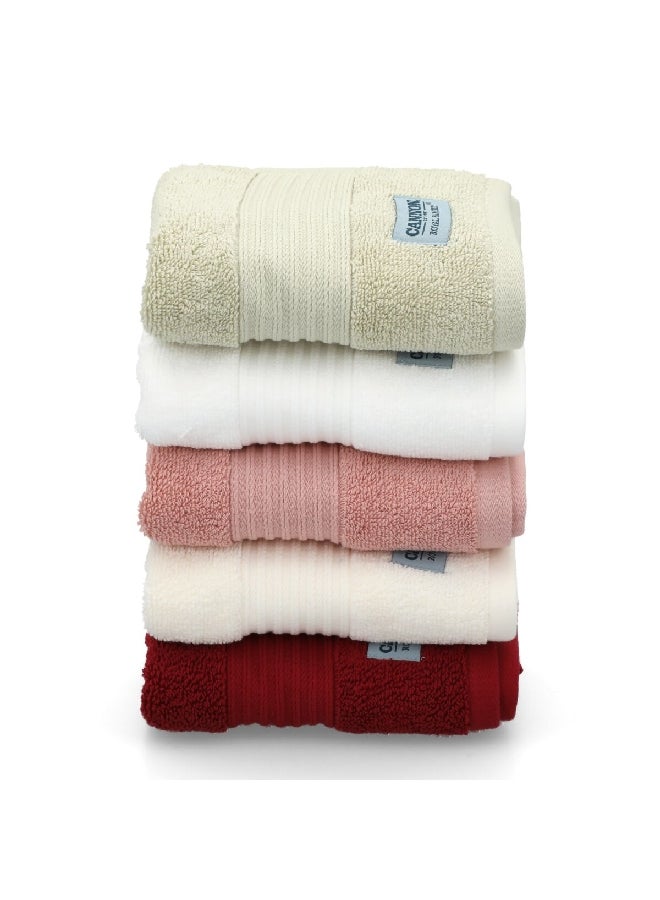 كانون منشفة يد قطنية عالية الامتصاص وسريعة الجفاف بلون عنابي ٤١ × ٦٦ سم - Image 4