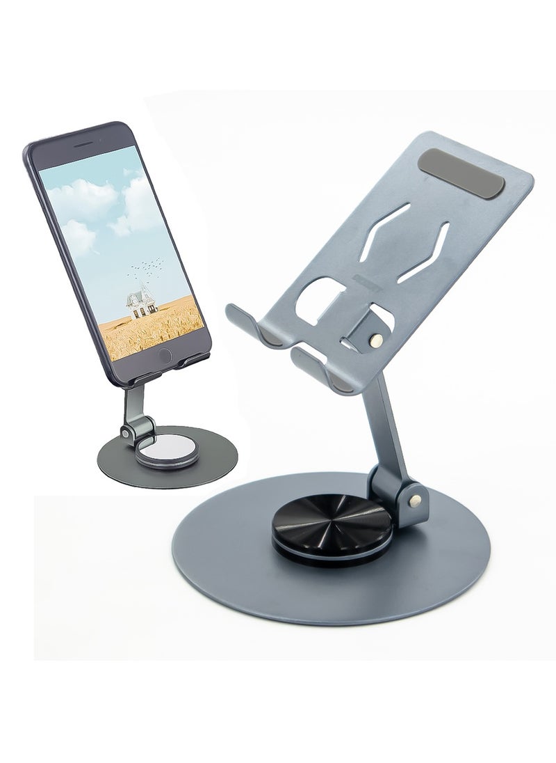 Desert - Desktop Mobile Holder with 360 Degree Holder Stand, Universal Mobile Holder, Portable & Foldable, Desert DS-12 - Grey - Image 1