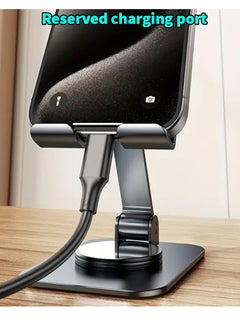 Desert Desktop Mobile Holder with 360 Degree Holder Stand, Universal Mobile Holder, Portable & Foldable, Desert DS-12 - Grey  - Image 2