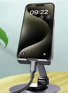 Desert Desktop Mobile Holder with 360 Degree Holder Stand, Universal Mobile Holder, Portable & Foldable, Desert DS-12 - Grey  - Image 4