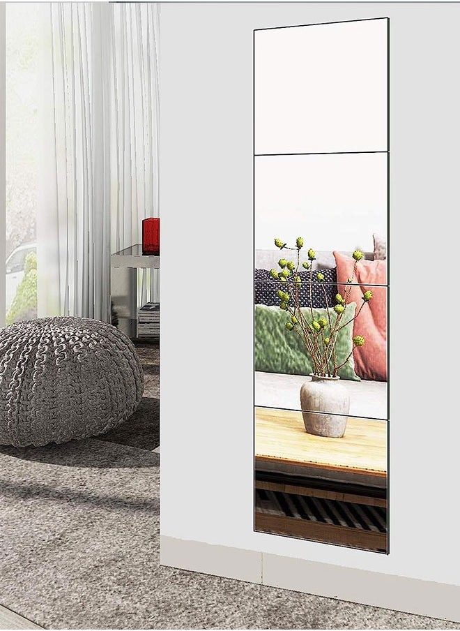 GoldenLike Mirror Wall Four Piece Collage Full-length Mirror Full-length Mirror Dressing Mirror Bathroom Makeup Mirror  - Image 3